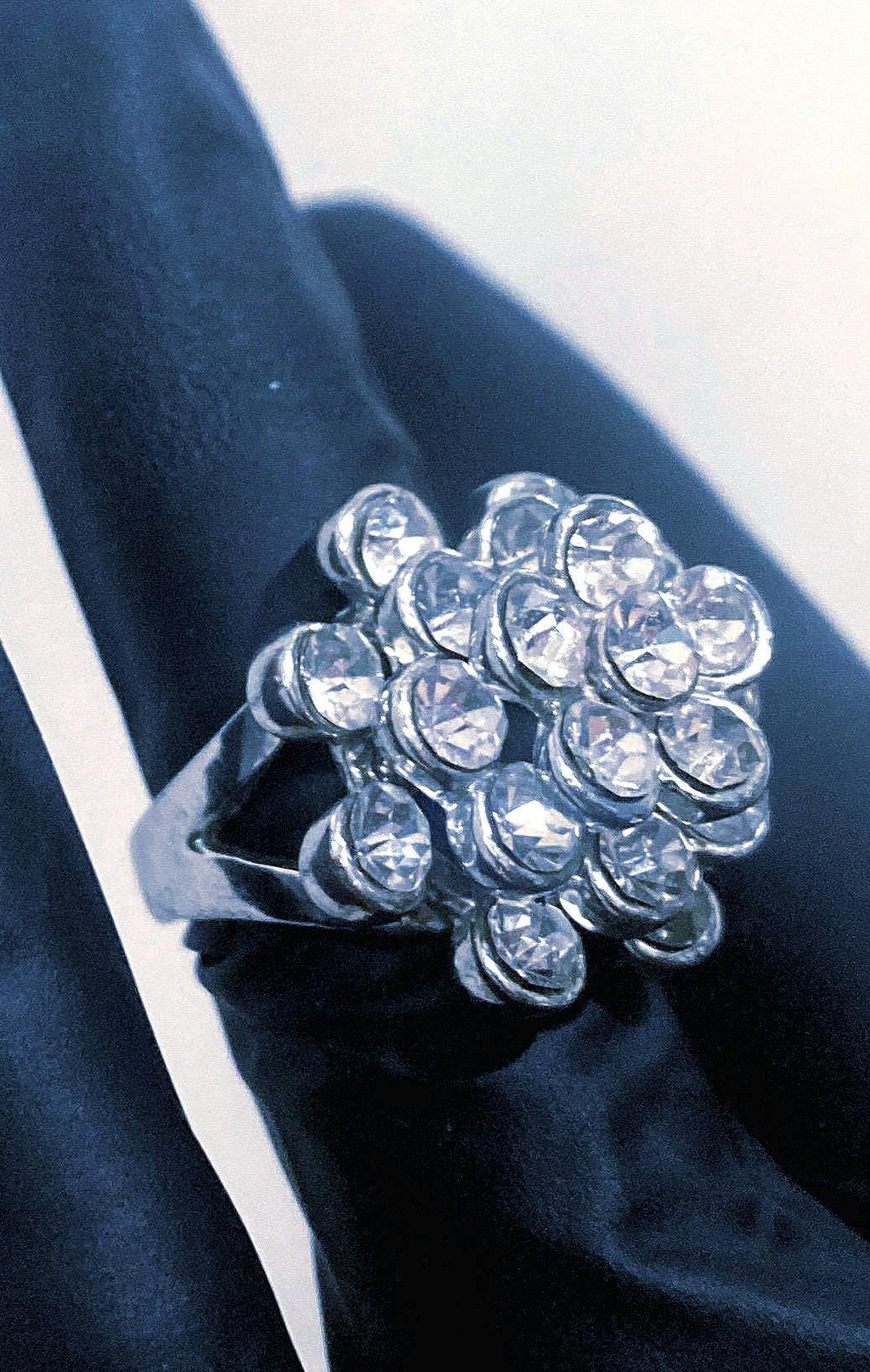 Diamond Stacked  Costume  Ring.