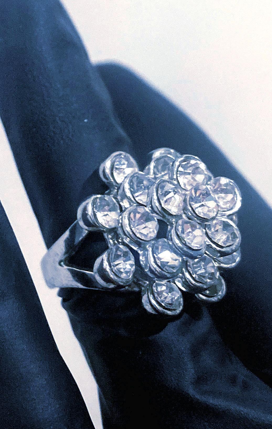 Diamond Stacked  Costume  Ring.