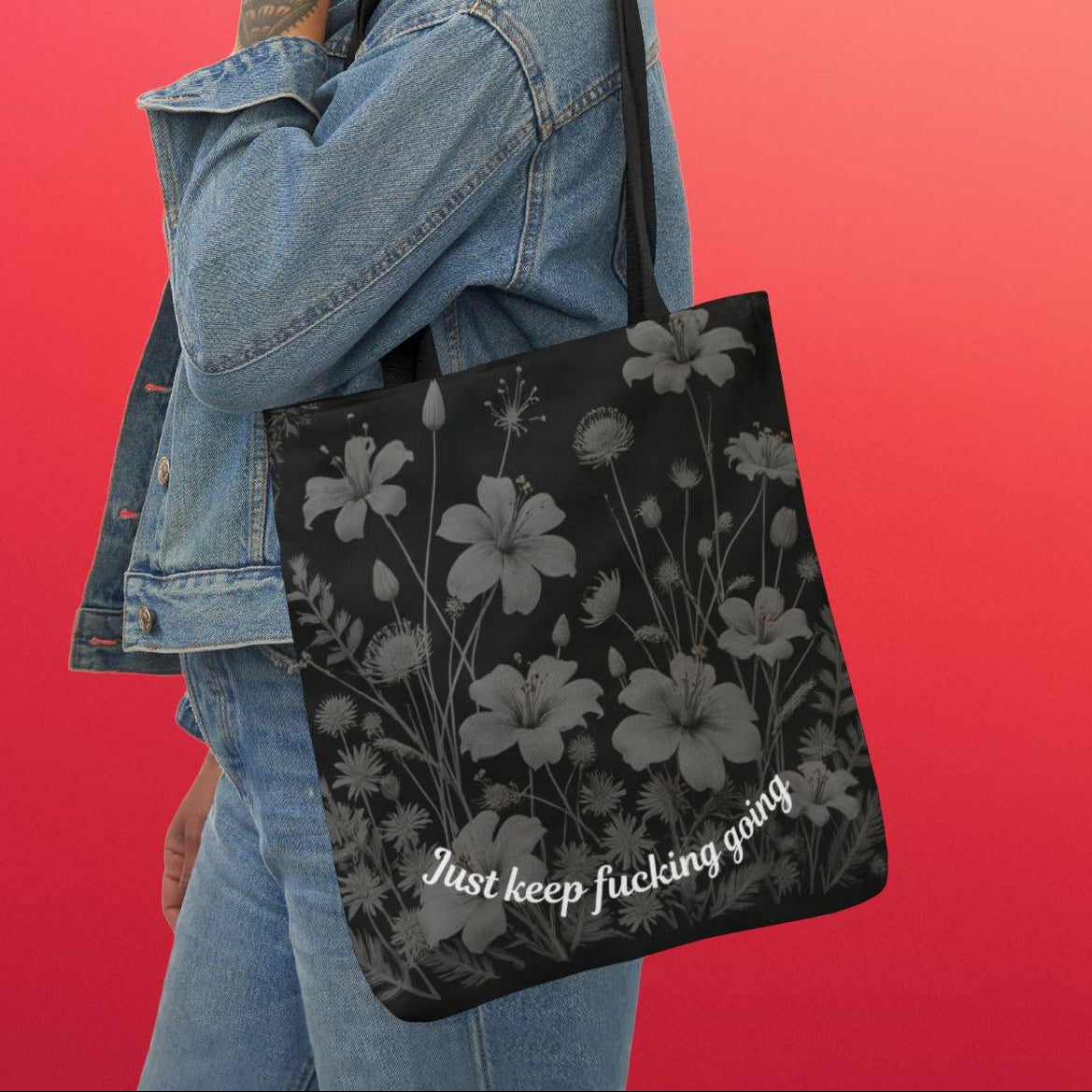 Floral Canvas Tote Bag: Eco-Activism Shopping Bag