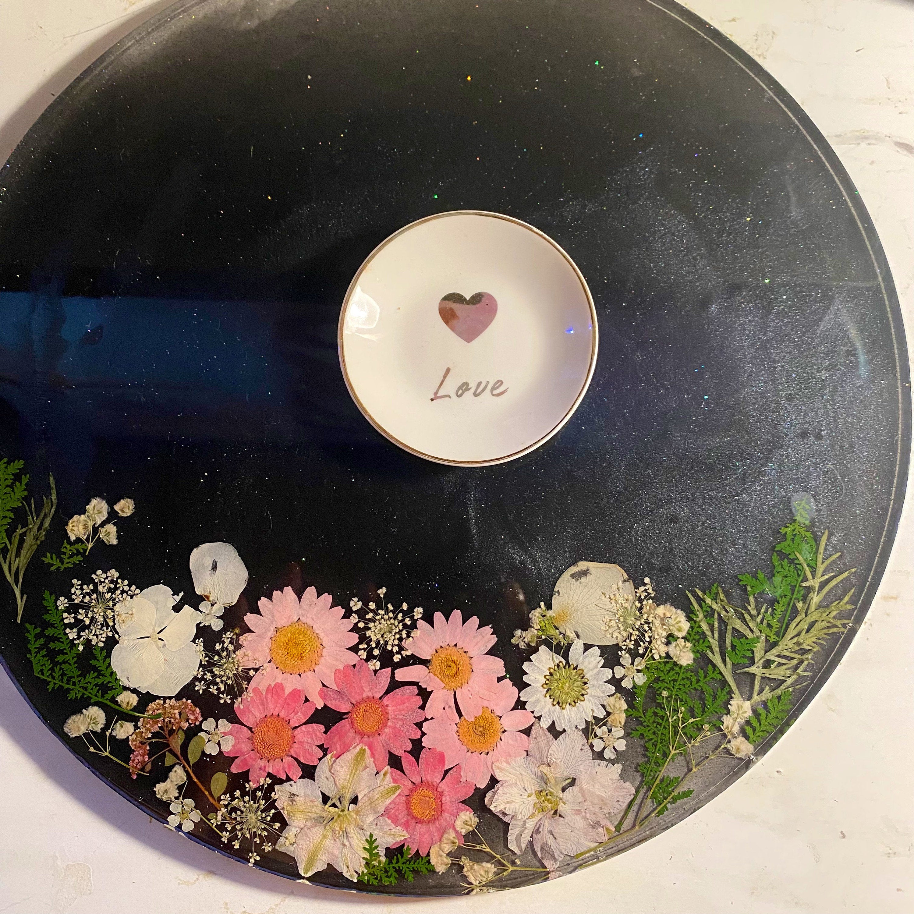 Dark Garden -Pink Tray Large