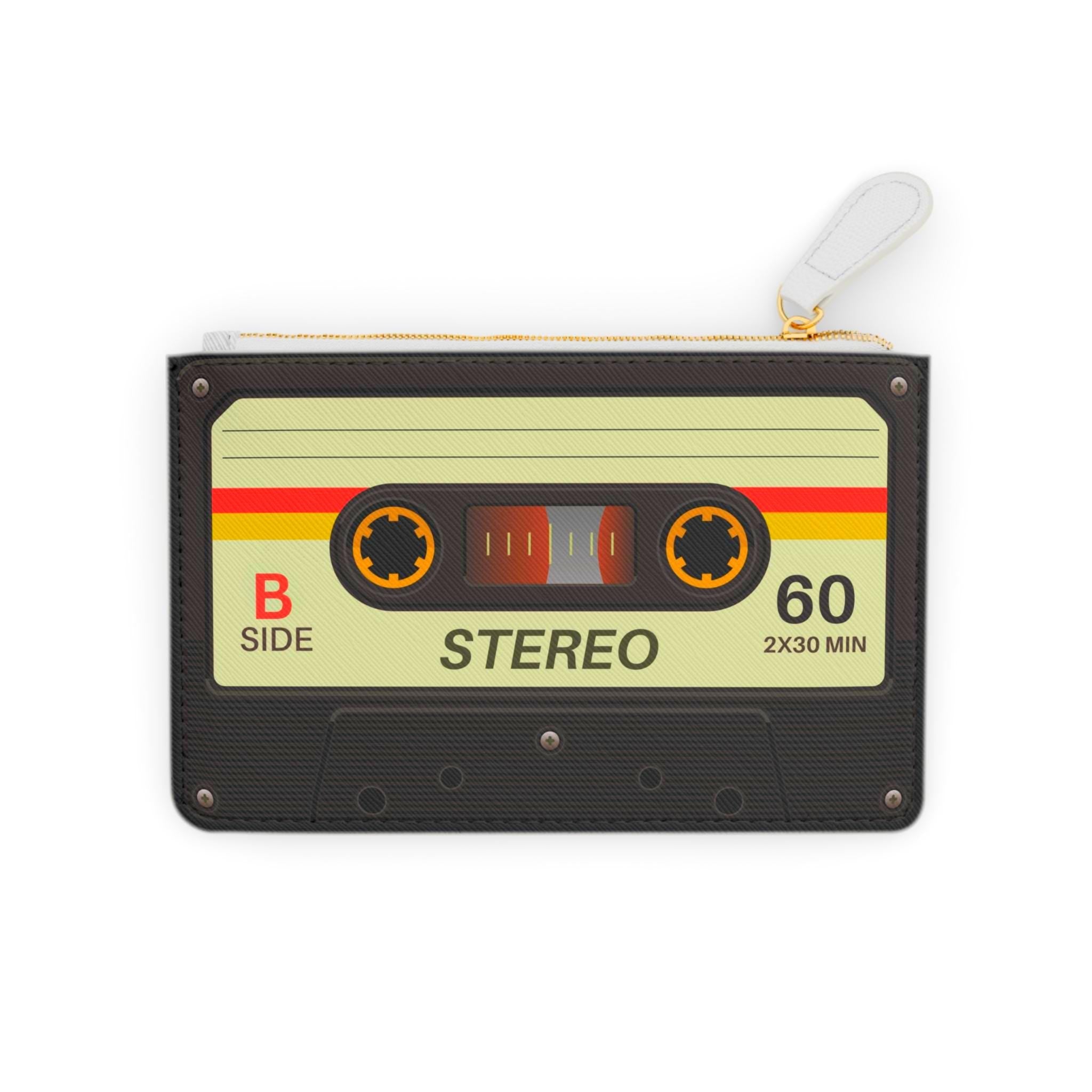 Retro Cassette Tape Clutch: Vintage 80s Style Mini Purse