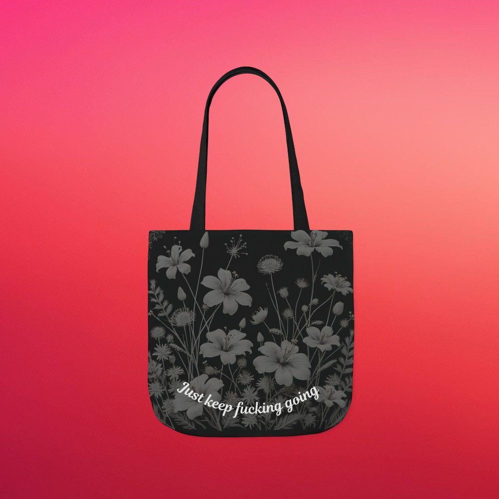 Floral Canvas Tote Bag: Eco-Activism Shopping Bag