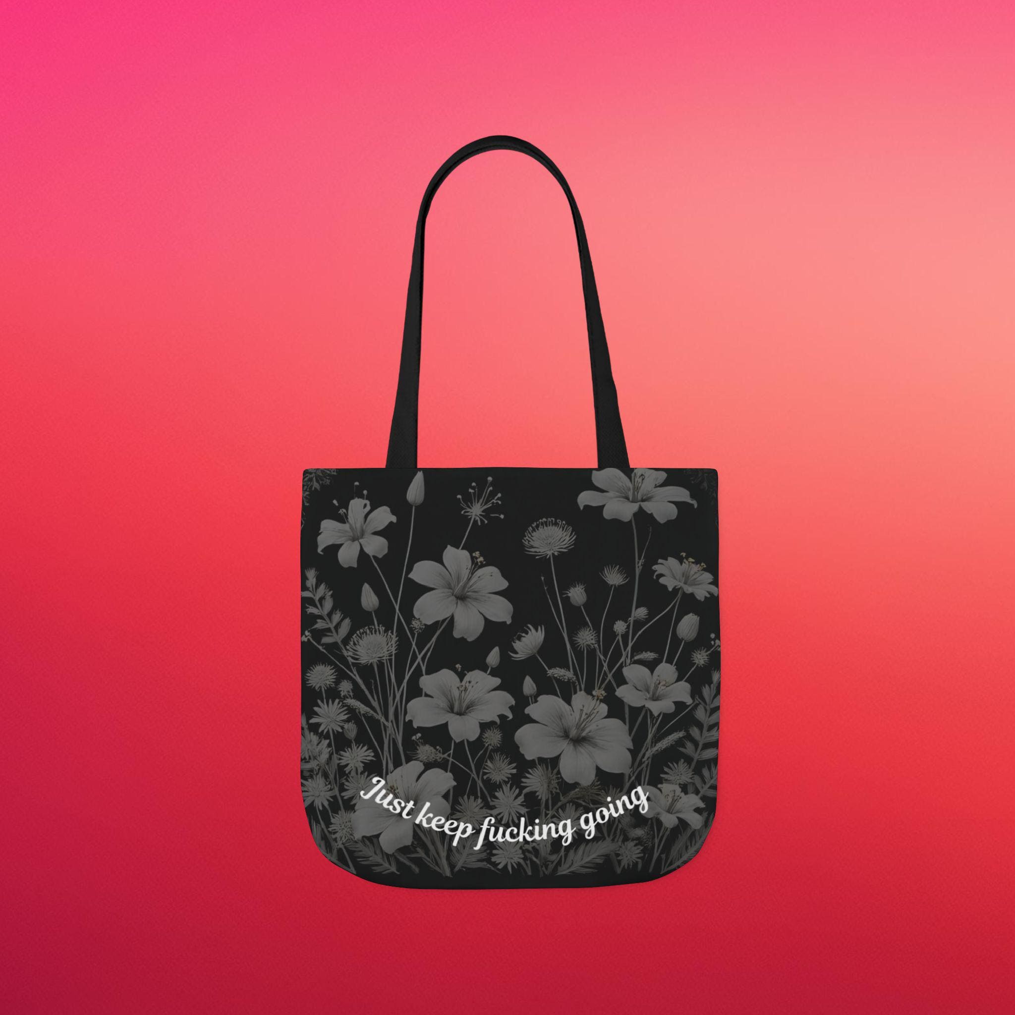 Floral Canvas Tote Bag: Eco-Activism Shopping Bag