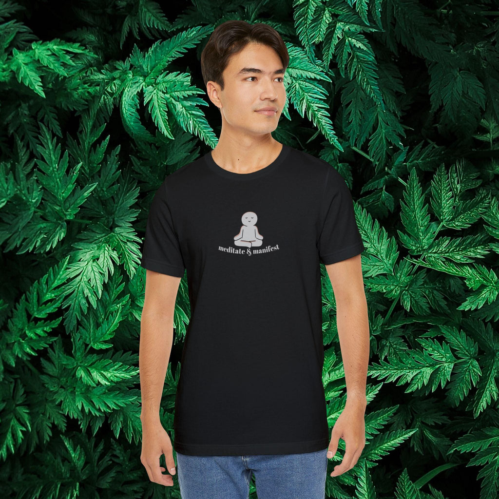 Unisex Cotton Graphic T-Shirt: Meditate & Manifest