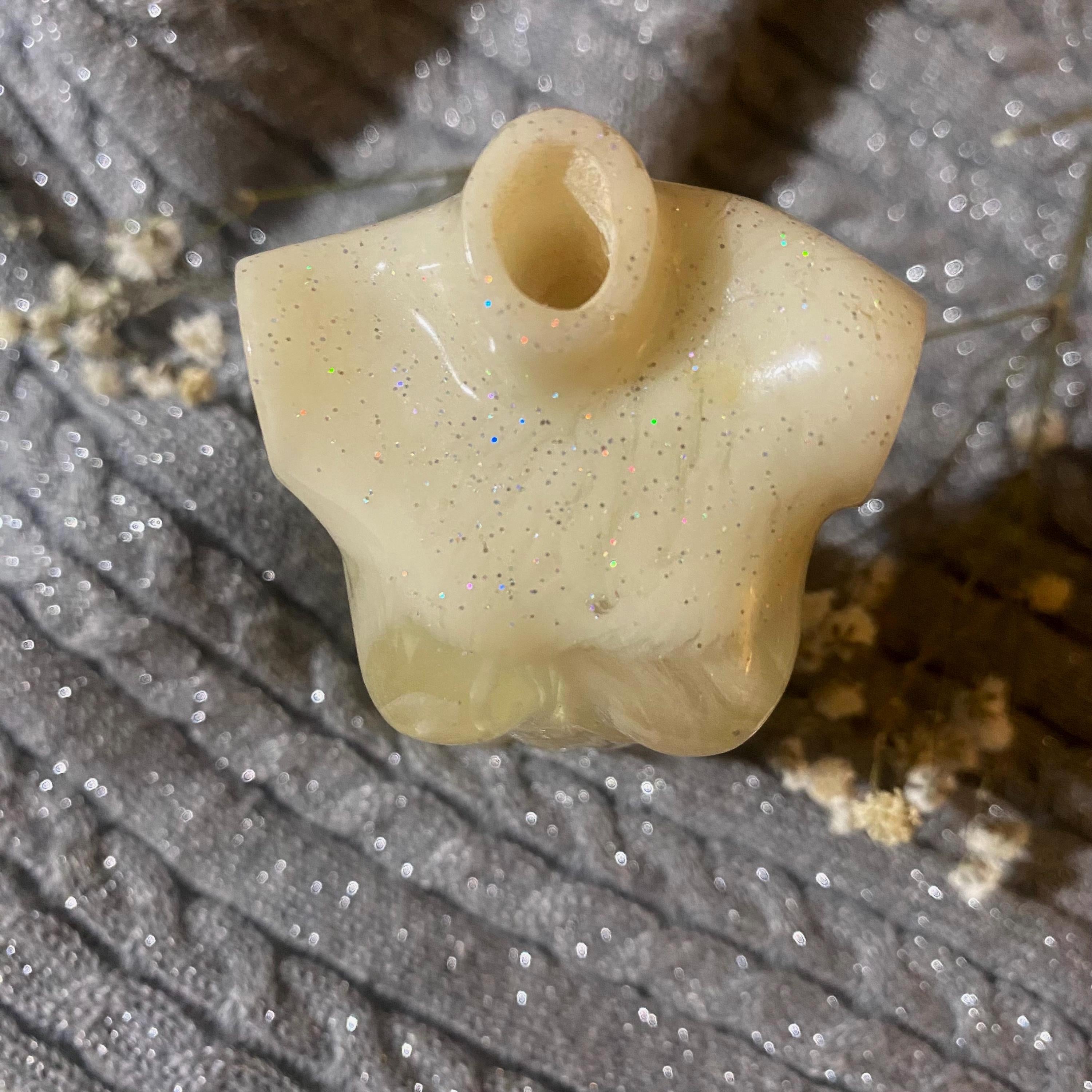 Marble Like/White Vase/ Goddess body/One of a kind/Hand made