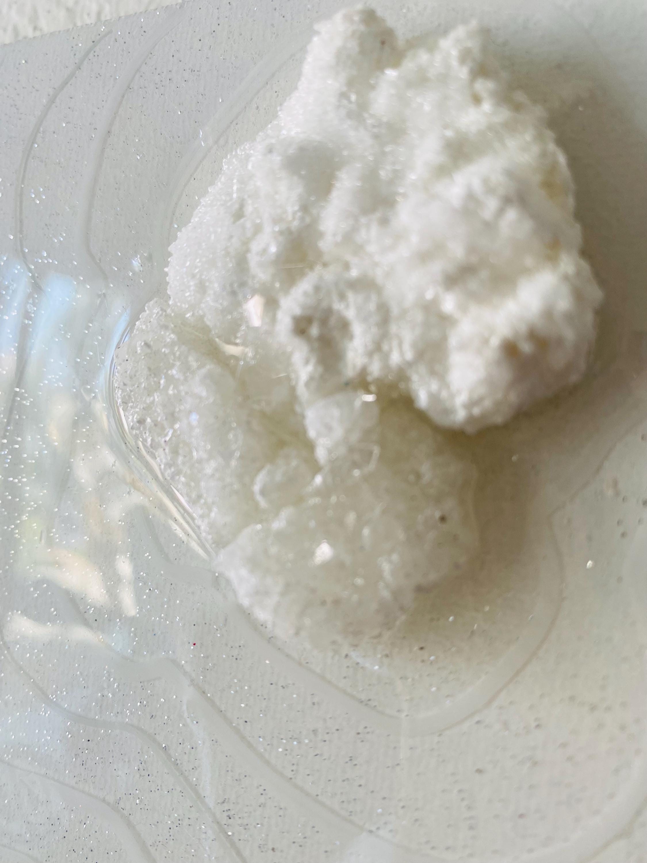 White Stone Ripple Geode Wall Art: 6x6 Resin Canvas, Gloss Finish