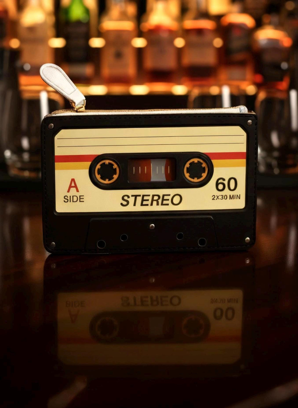 Retro Cassette Tape Clutch: Vintage 80s Style Mini Purse