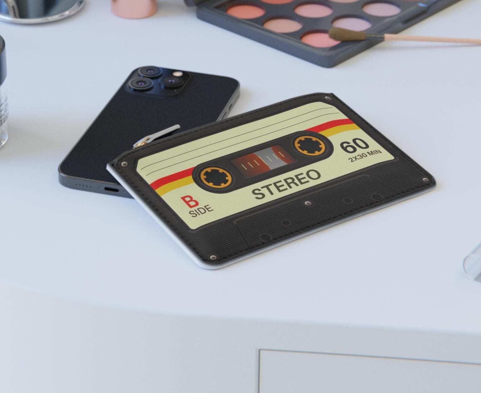 Retro Cassette Tape Clutch: Vintage 80s Style Mini Purse