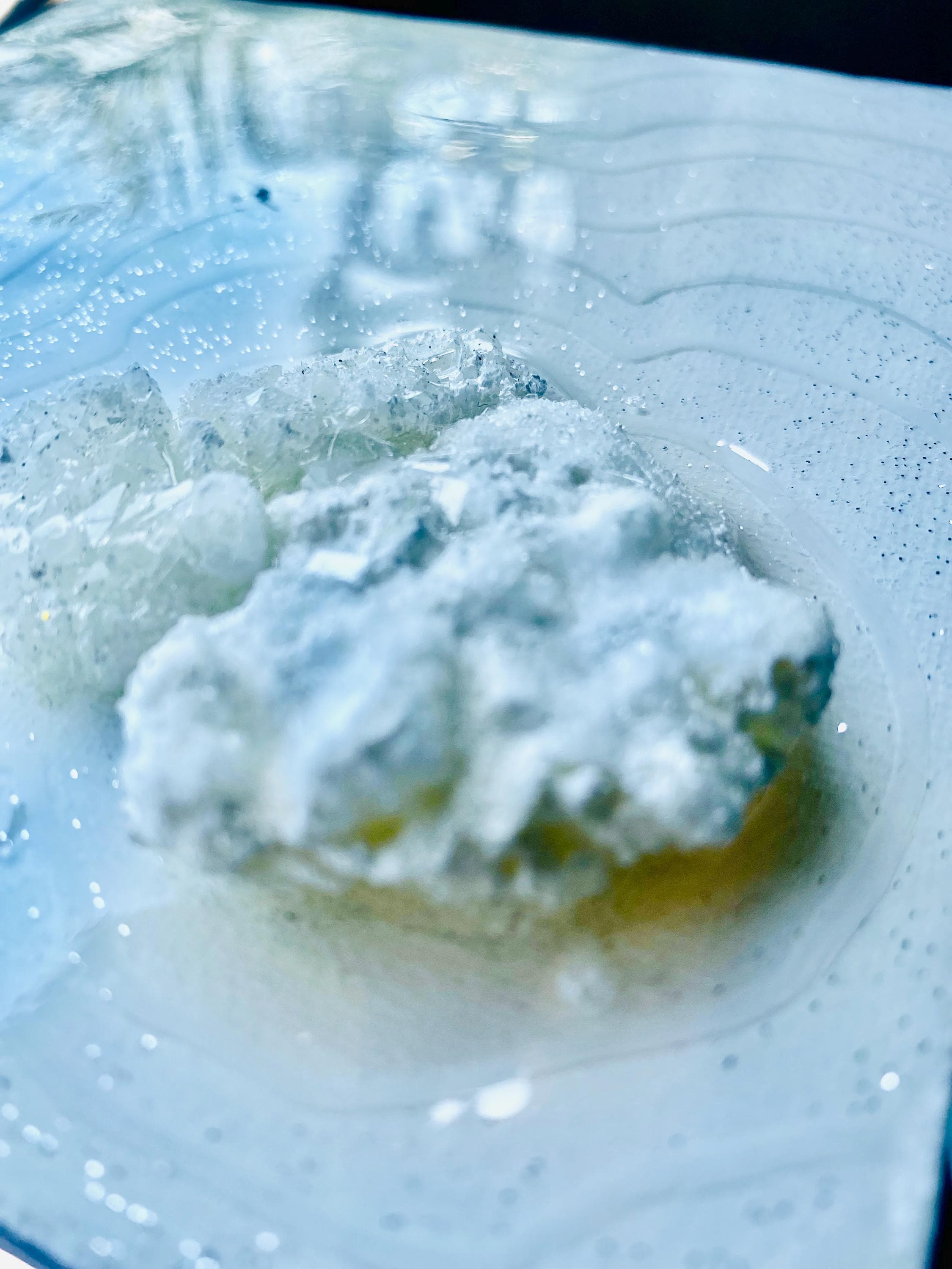 White Stone Ripple Geode Wall Art: 6x6 Resin Canvas, Gloss Finish