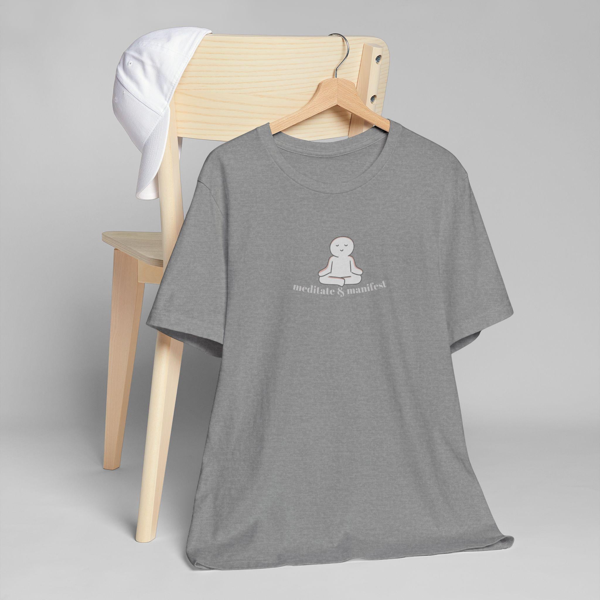 Unisex Cotton Graphic T-Shirt: Meditate & Manifest