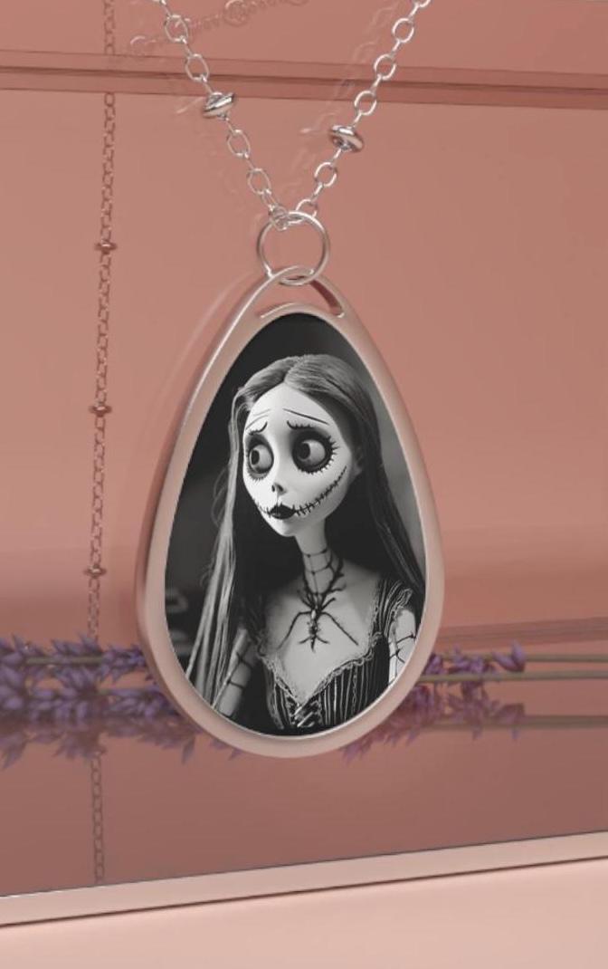 Sally Necklace: Nightmare Before Christmas Goth Pendant