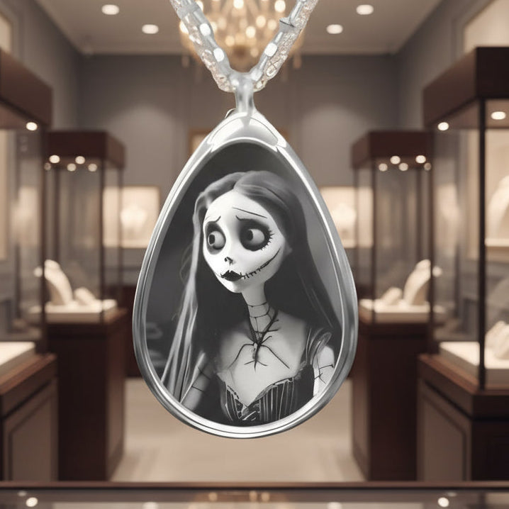 Sally Necklace: Nightmare Before Christmas Goth Pendant