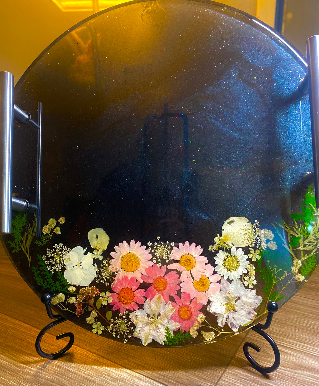 Dark Garden -Pink Tray Large