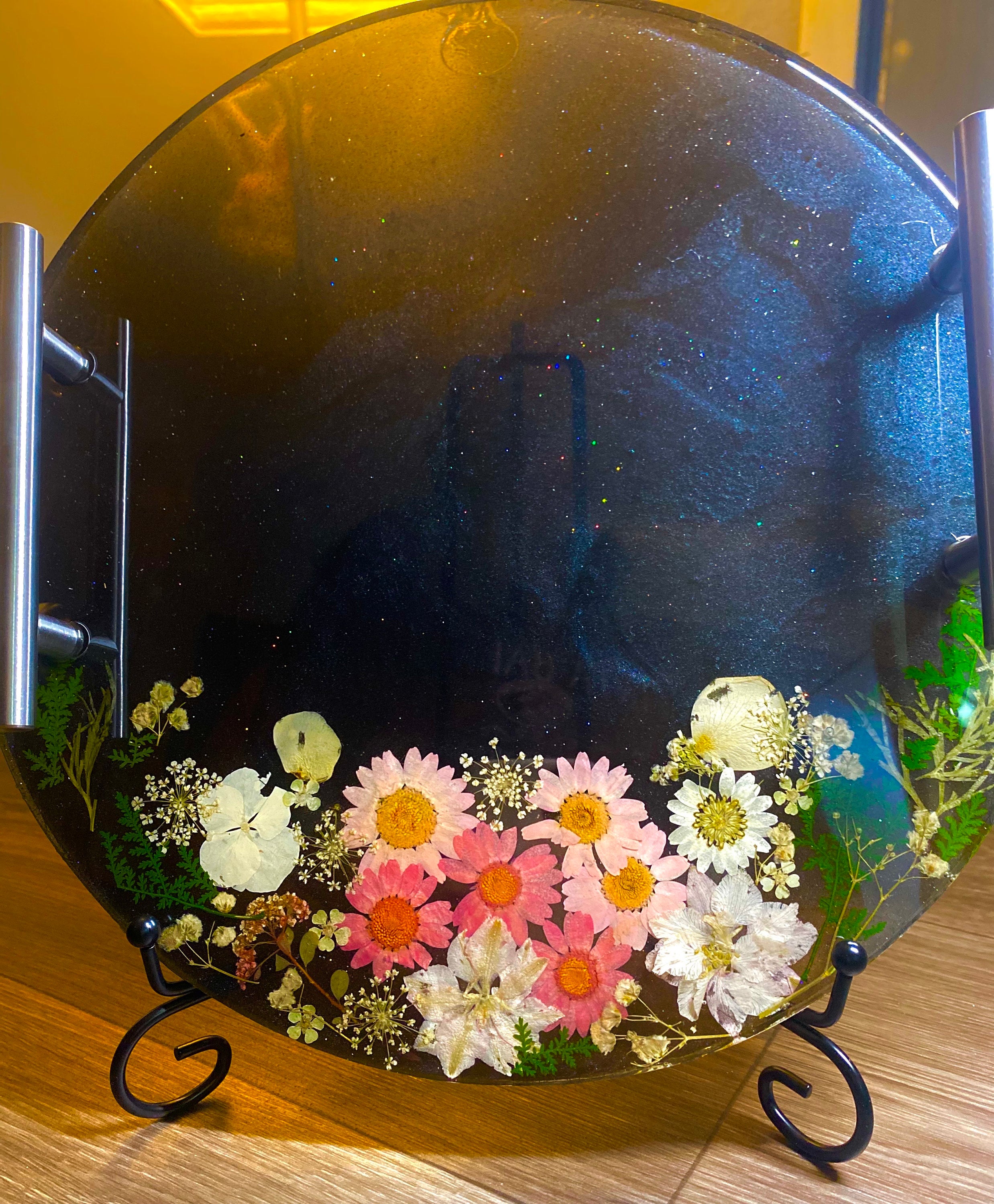 Dark Garden -Pink Tray Large