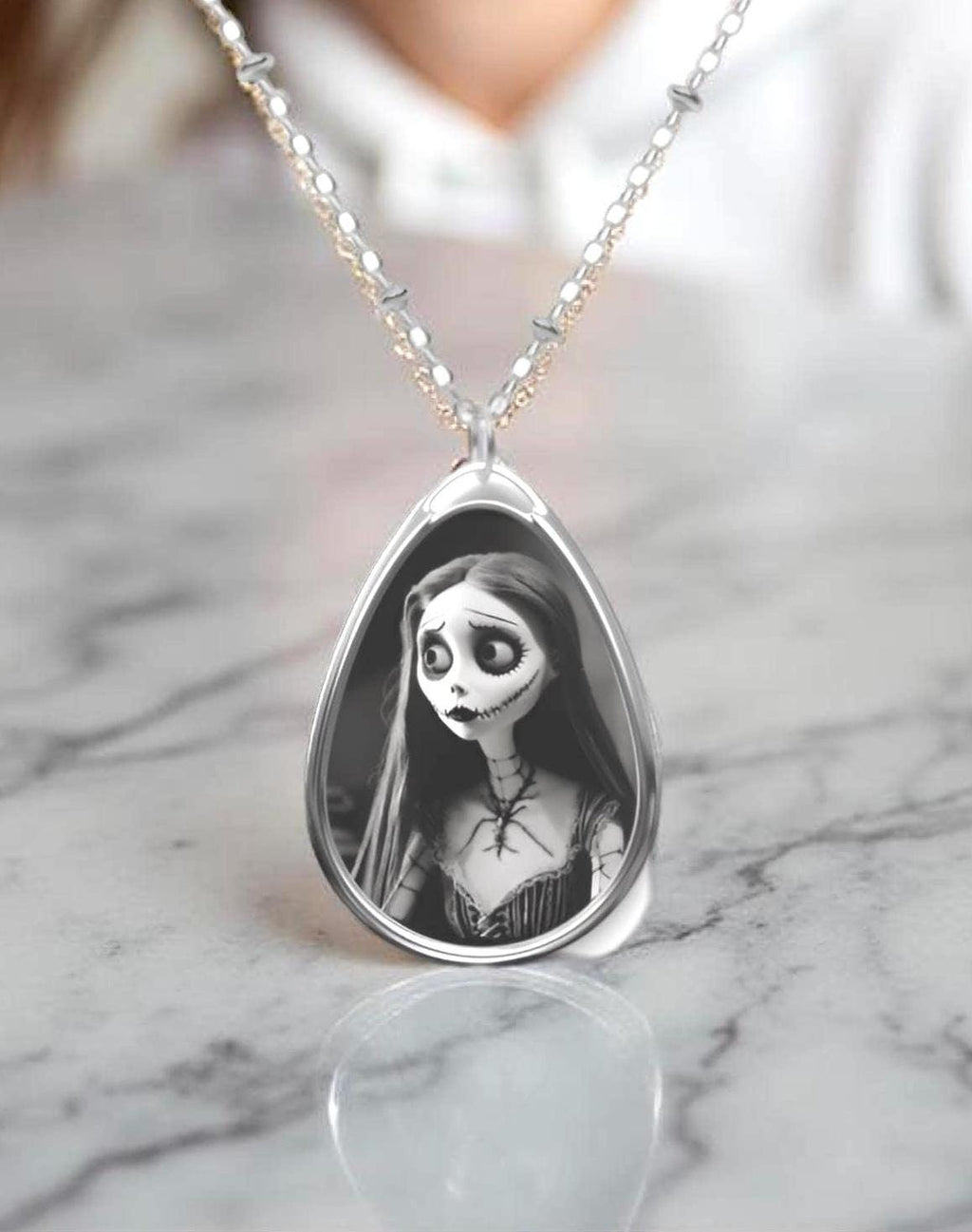 Sally Necklace: Nightmare Before Christmas Goth Pendant
