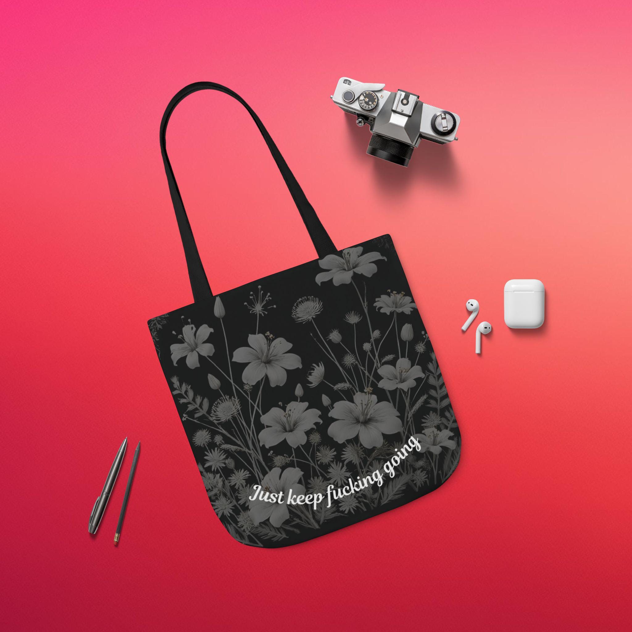 Floral Canvas Tote Bag: Eco-Activism Shopping Bag