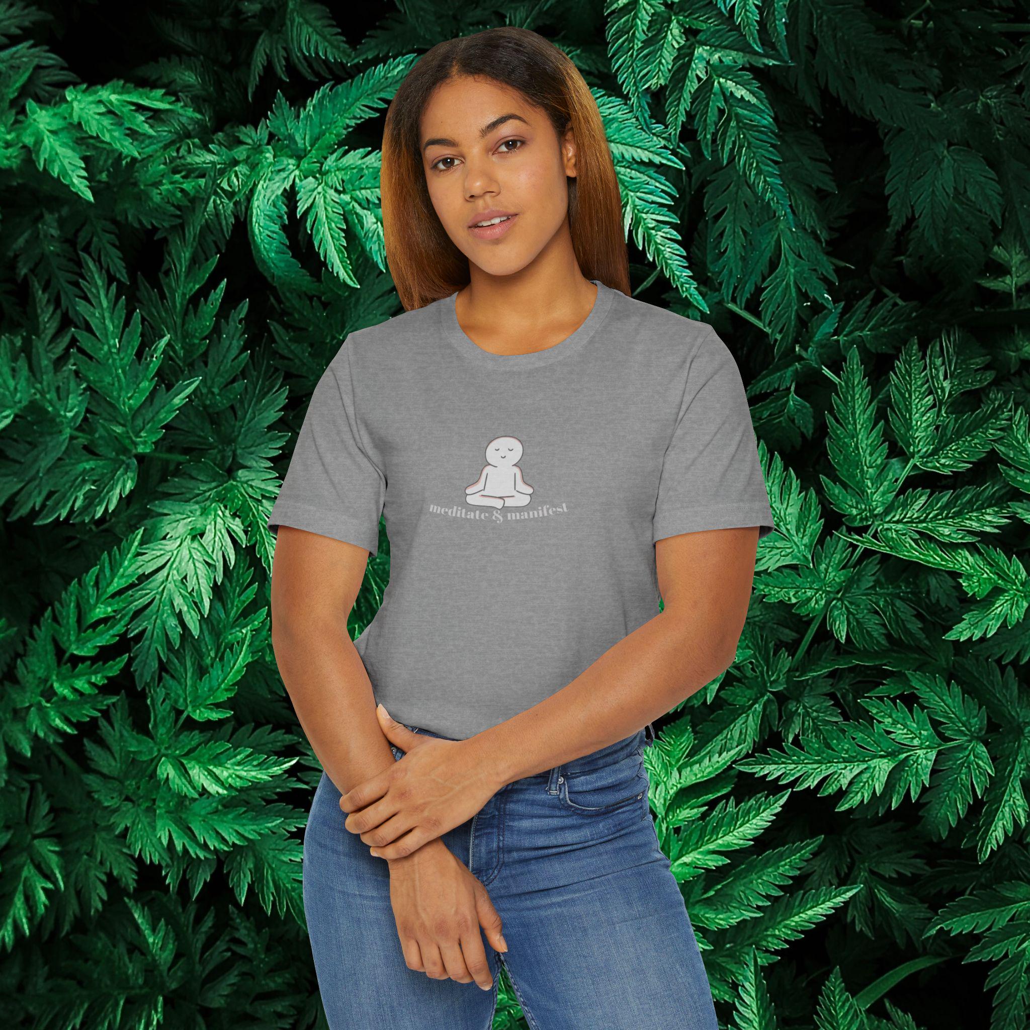Unisex Cotton Graphic T-Shirt: Meditate & Manifest