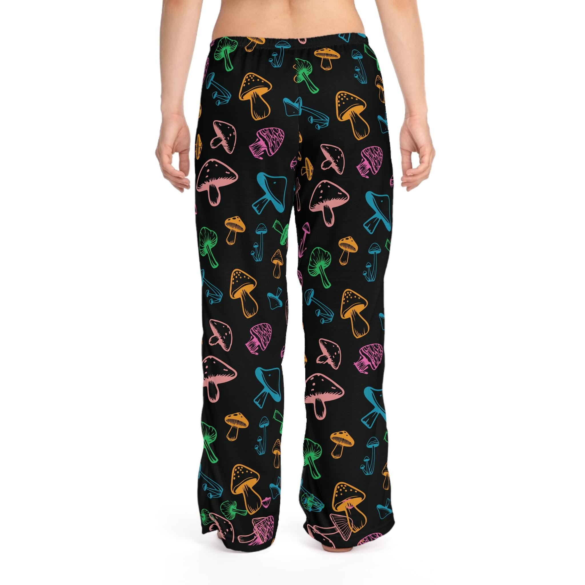 Colorful Mushroom Pajama Pants: Women's Cozy Lounge Sleepwear